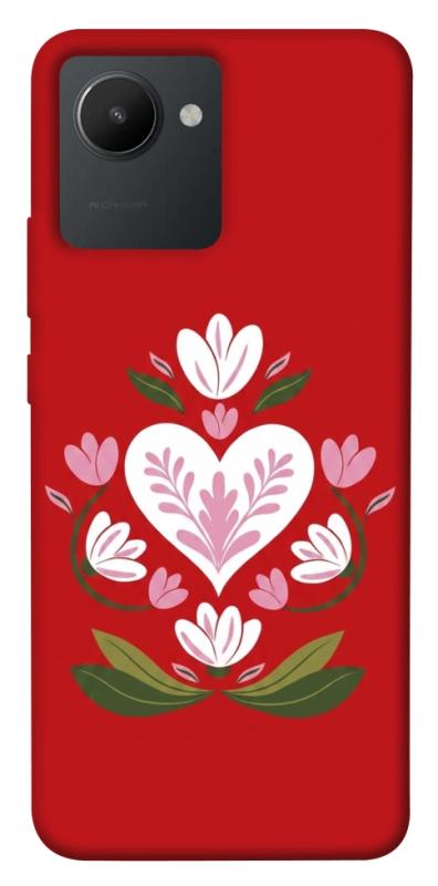 Чехол itsPrint Квітуче серце для Realme C30s, love ukraine, купить оптом с доставкой