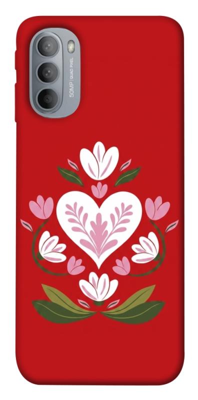 Чохол itsPrint Квітуче серце для Motorola Moto G31, love ukraine, купити оптом з доставкою