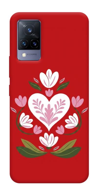 Чохол itsPrint Квітуче серце для Vivo V21, love ukraine, купити оптом з доставкою