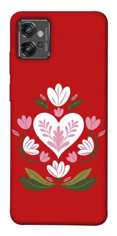 Чохол itsPrint Квітуче серце для Motorola Moto G32, love ukraine, купити оптом з доставкою