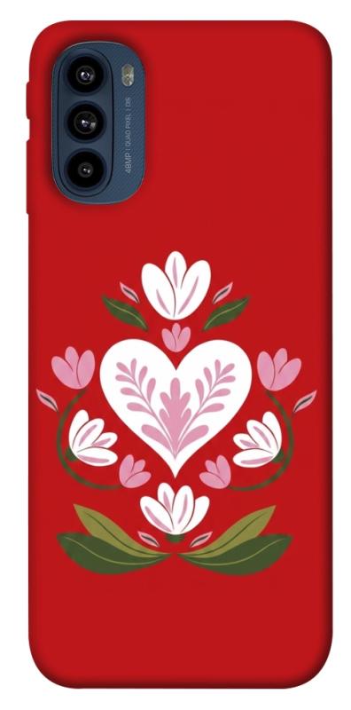 Чохол itsPrint Квітуче серце для Motorola Moto G41, love ukraine, купити оптом з доставкою