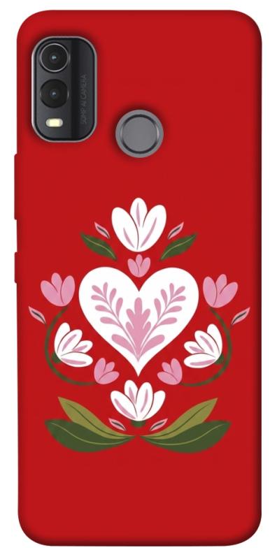 Чохол itsPrint Квітуче серце для Nokia G11 Plus, love ukraine, купити оптом з доставкою
