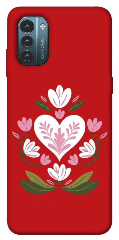 Чохол itsPrint Квітуче серце для Nokia G21, love ukraine, купити оптом з доставкою