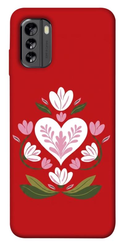 Чехол itsPrint Квітуче серце для Nokia G60, love ukraine, купить оптом с доставкой