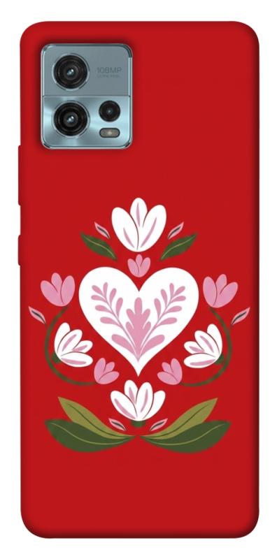 Чохол itsPrint Квітуче серце для Motorola Moto G72, love ukraine, купити оптом з доставкою