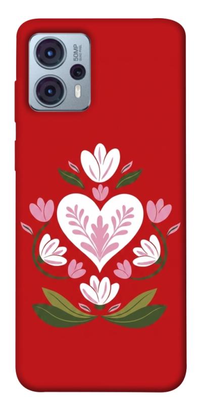 Чохол itsPrint Квітуче серце для Motorola Moto G23, love ukraine, купити оптом з доставкою
