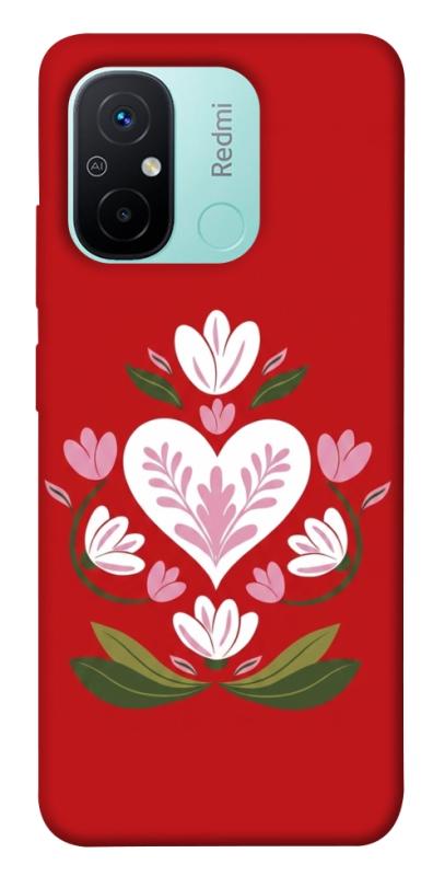 Чохол itsPrint Квітуче серце для Xiaomi Redmi 12C, love ukraine, купити оптом з доставкою