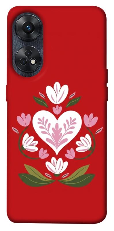 Чехол itsPrint Квітуче серце для Oppo Reno 8 T 4G, love ukraine, купить оптом с доставкой