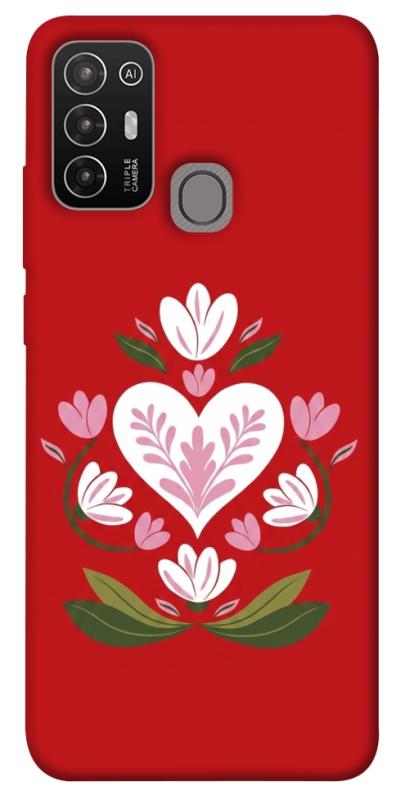 Чехол itsPrint Квітуче серце для ZTE Blade A52, love ukraine, купить оптом с доставкой