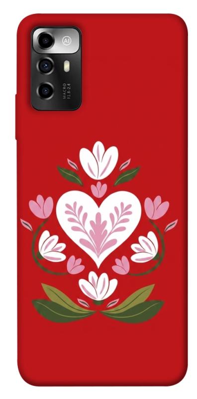 Чохол itsPrint Квітуче серце для ZTE Blade A72, love ukraine, купити оптом з доставкою