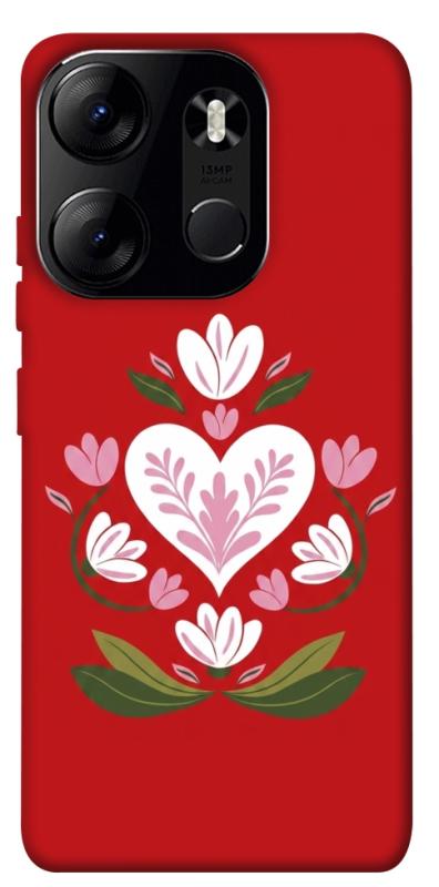 Чохол itsPrint Квітуче серце для Tecno Spark Go 2023, love ukraine, купити оптом з доставкою