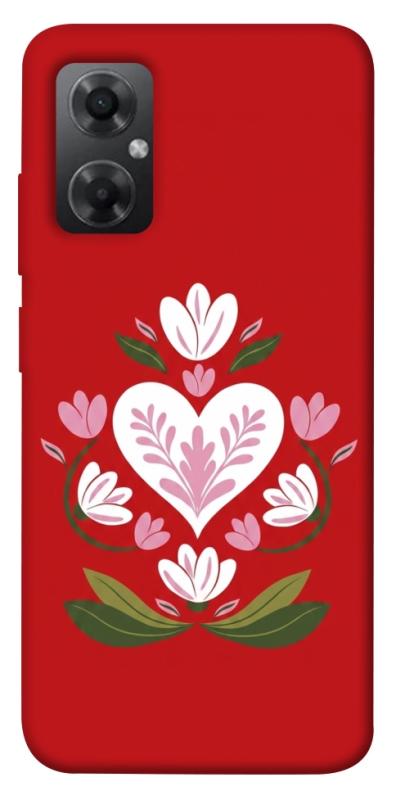 Чохол itsPrint Квітуче серце для Xiaomi Redmi Note 11R, love ukraine, купити оптом з доставкою