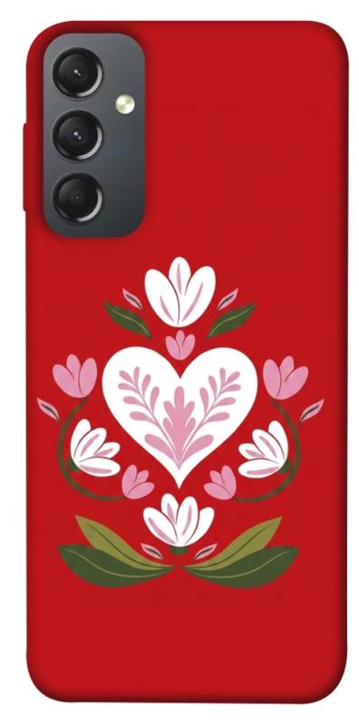 Чохол itsPrint Квітуче серце для Samsung Galaxy A24 4G, love ukraine, купити оптом з доставкою