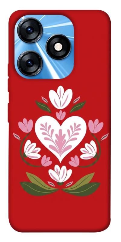 Чехол itsPrint Квітуче серце для TECNO Spark 10 Pro, love ukraine, купить оптом с доставкой
