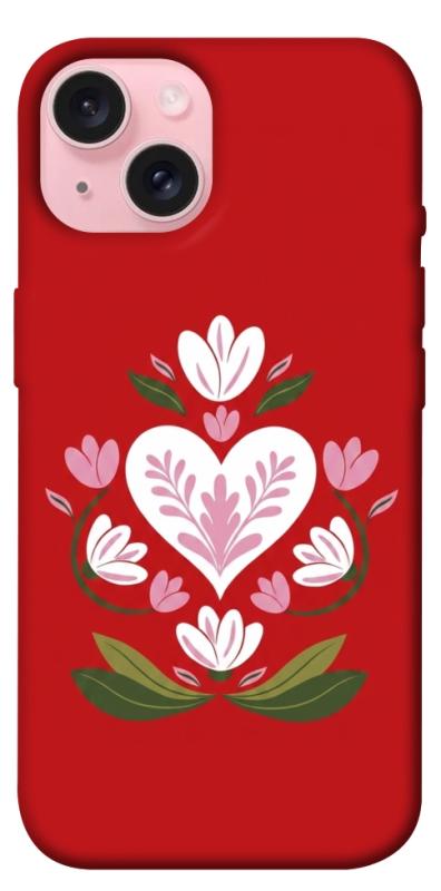 Чехол itsPrint Квітуче серце для Apple iPhone 15 (6.1"), love ukraine, купить оптом с доставкой