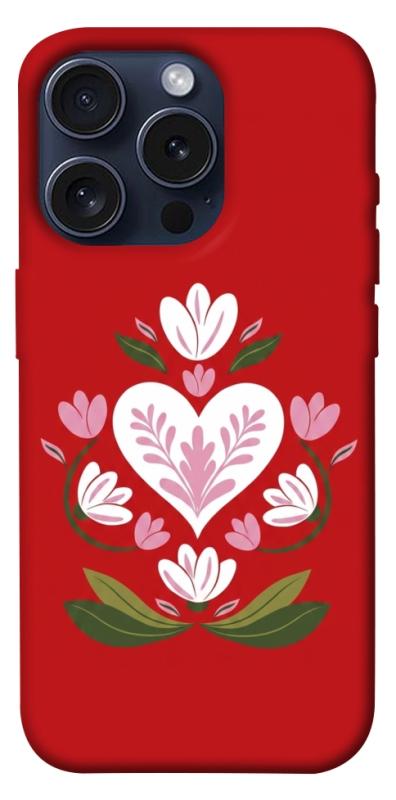 Чехол itsPrint Квітуче серце для Apple iPhone 15 Pro (6.1"), love ukraine, купить оптом с доставкой