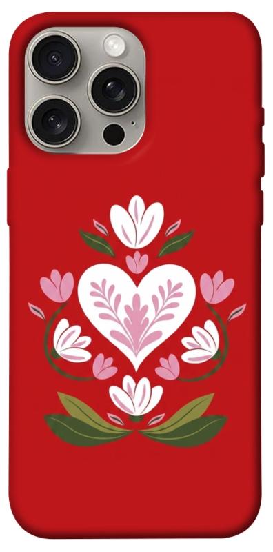 Чехол itsPrint Квітуче серце для Apple iPhone 15 Pro Max (6.7"), love ukraine, купить оптом с доставкой