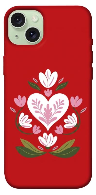 Чехол itsPrint Квітуче серце для Apple iPhone 15 Plus (6.7"), love ukraine, купить оптом с доставкой