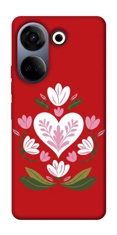 Чехол itsPrint Квітуче серце для TECNO Camon 20 Pro (CK7n), love ukraine, купить оптом с доставкой