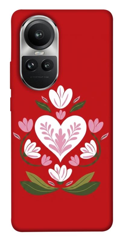 Чохол itsPrint Квітуче серце для Oppo Reno 10, love ukraine, купити оптом з доставкою
