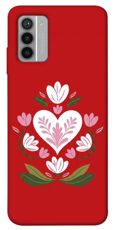 Чехол itsPrint Квітуче серце для Nokia G42, love ukraine, купить оптом с доставкой