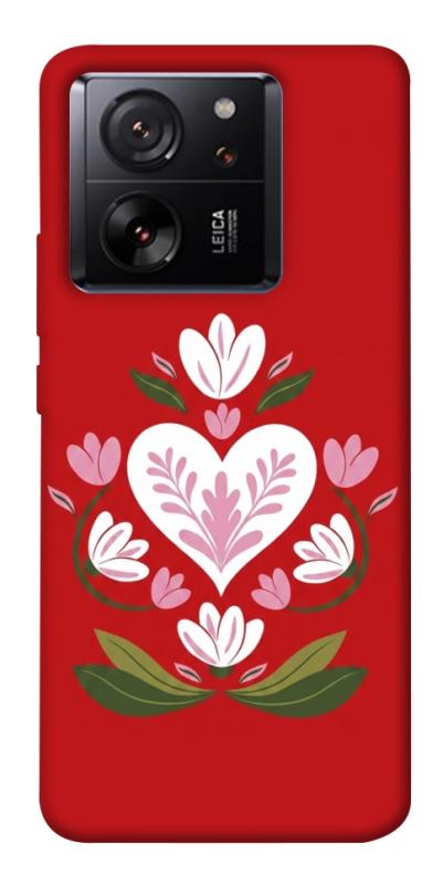 Чохол itsPrint Квітуче серце для Xiaomi 13T, love ukraine, купити оптом з доставкою