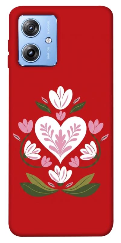 Чехол itsPrint Квітуче серце для Motorola Moto G84, love ukraine, купить оптом с доставкой