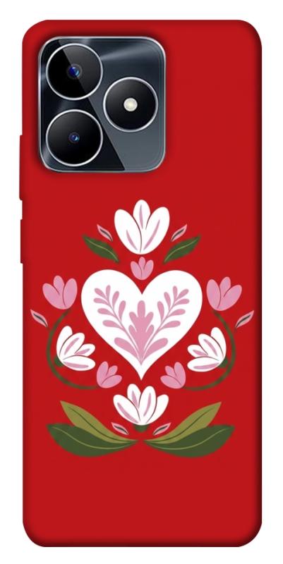 Чехол itsPrint Квітуче серце для Realme C53, love ukraine, купить оптом с доставкой