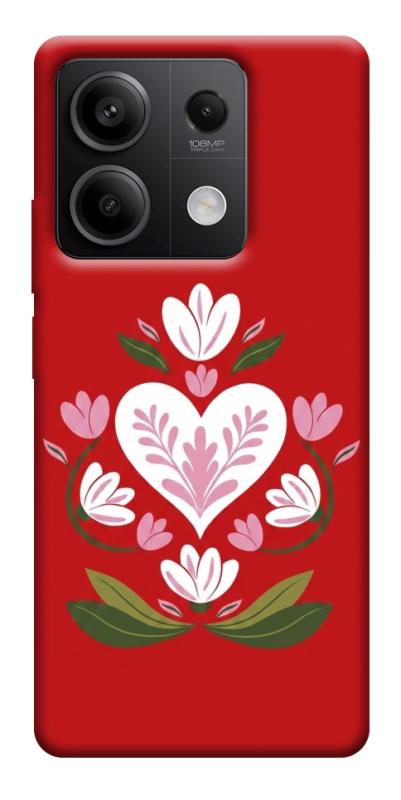 Чохол itsPrint Квітуче серце для Xiaomi Redmi Note 13 5G, love ukraine, купити оптом з доставкою