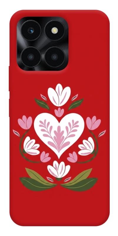 Чохол itsPrint Квітуче серце для Huawei Honor X6a, love ukraine, купити оптом з доставкою
