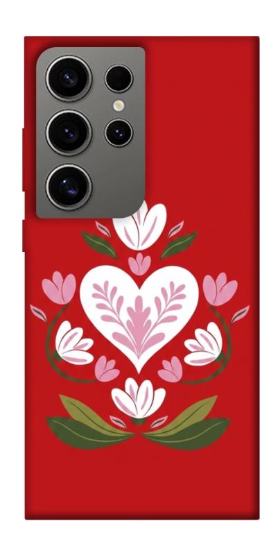 Чехол itsPrint Квітуче серце для Samsung Galaxy S24 Ultra, love ukraine, купить оптом с доставкой