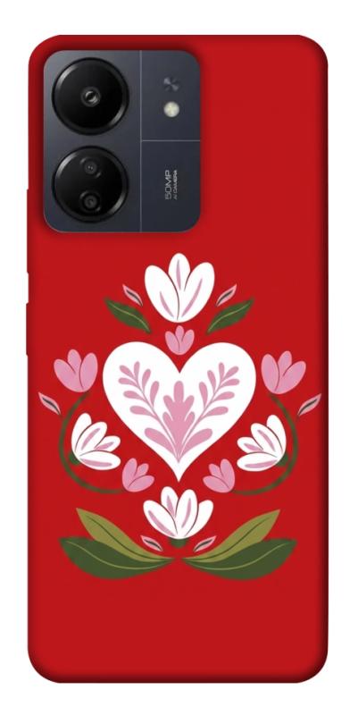 Чохол itsPrint Квітуче серце для Xiaomi Redmi 13C, love ukraine, купити оптом з доставкою
