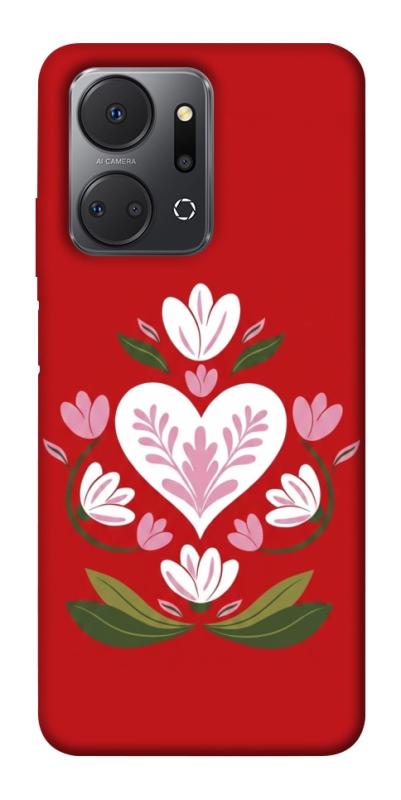 Чохол itsPrint Квітуче серце для Huawei Honor X7a, love ukraine, купити оптом з доставкою
