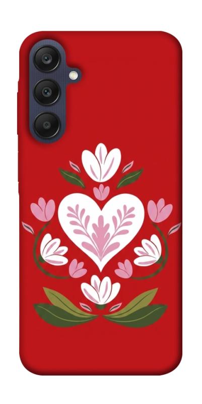 Чохол itsPrint Квітуче серце для Samsung Galaxy A25 5G, love ukraine, купити оптом з доставкою