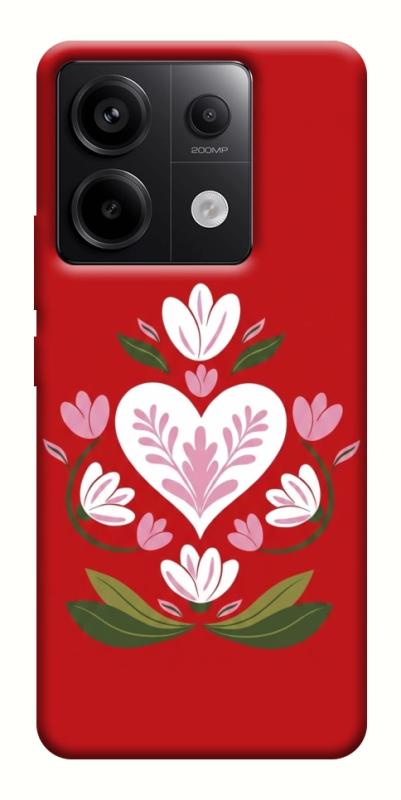 Чохол itsPrint Квітуче серце для Xiaomi Redmi Note 13 Pro 4G, love ukraine, купити оптом з доставкою