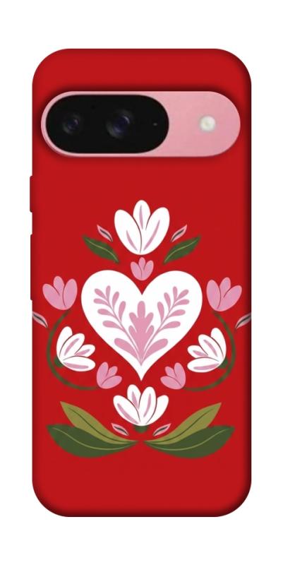Чехол itsPrint Квітуче серце для Google Pixel 9, love ukraine, купить оптом с доставкой