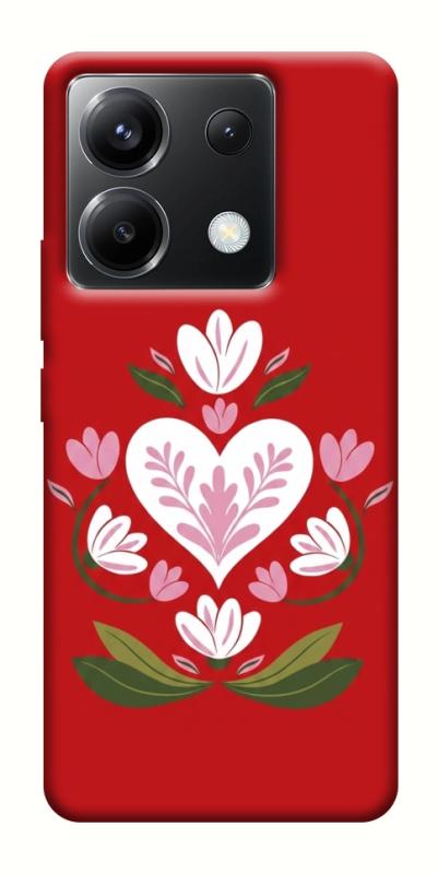 Чехол itsPrint Квітуче серце для Xiaomi Poco X6, love ukraine, купить оптом с доставкой