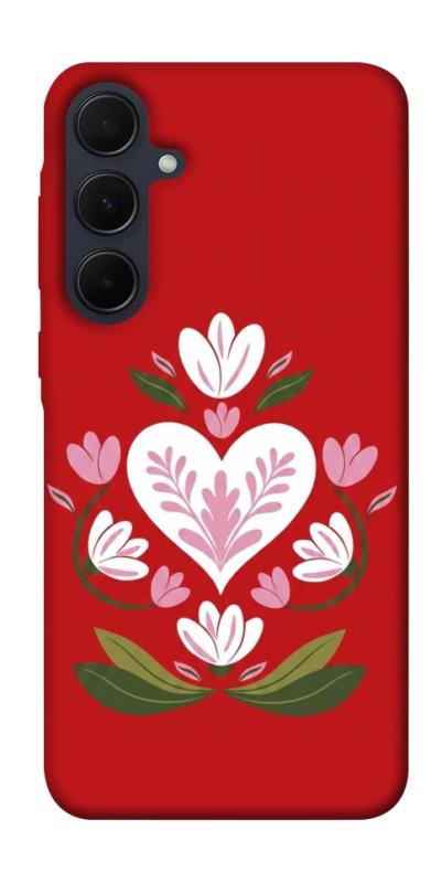 Чохол itsPrint Квітуче серце для Samsung Galaxy A35, love ukraine, купити оптом з доставкою
