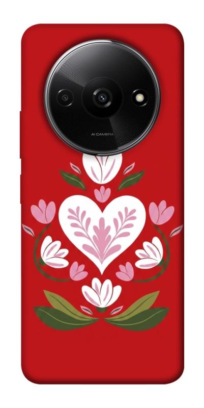 Чохол itsPrint Квітуче серце для Xiaomi Redmi A3, love ukraine, купити оптом з доставкою