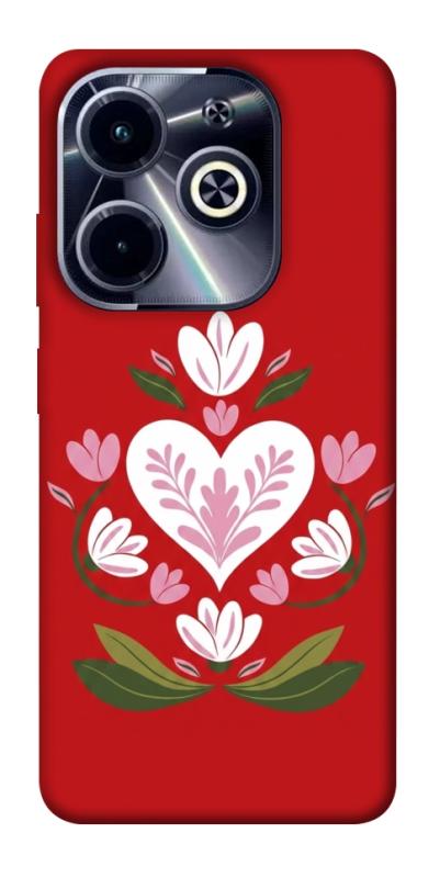 Чехол itsPrint Квітуче серце для Infinix Hot 40i, love ukraine, купить оптом с доставкой