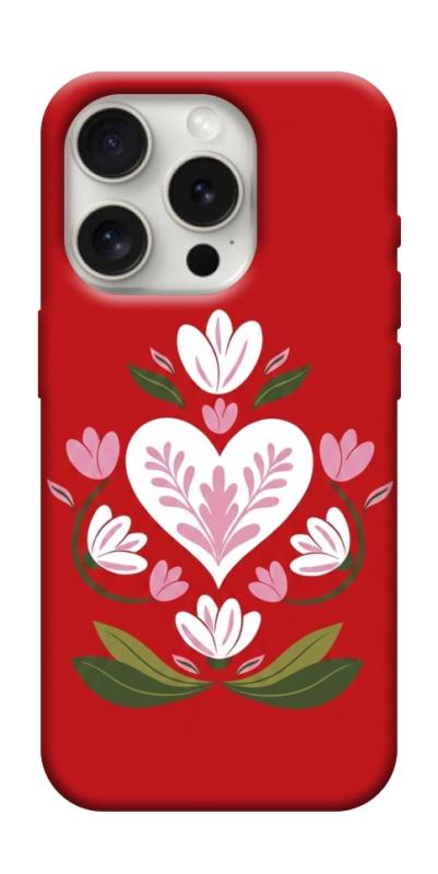 Чехол itsPrint Квітуче серце для Apple iPhone 16 Pro (6.3"), love ukraine, купить оптом с доставкой