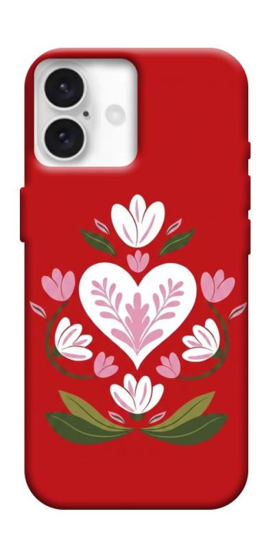 Чохол itsPrint Квітуче серце для Apple iPhone 16 Plus (6.7"), love ukraine, купити оптом з доставкою