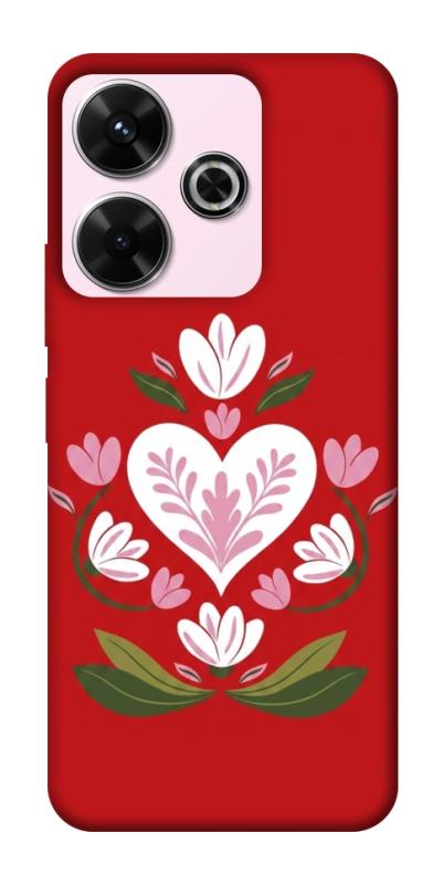 Чехол itsPrint Квітуче серце для Xiaomi Redmi 13 4G / Poco M6 4G, love ukraine, купить оптом с доставкой