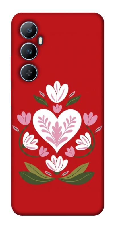 Чохол itsPrint Квітуче серце для Realme C65 4G, love ukraine, купити оптом з доставкою