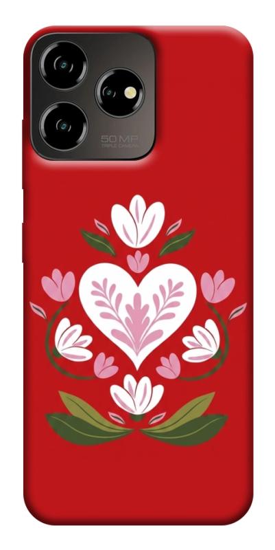 Чохол itsPrint Квітуче серце для ZTE Blade V50 Desing 4G, love ukraine, купити оптом з доставкою