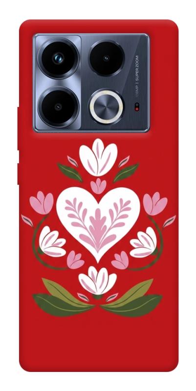 Чехол itsPrint Квітуче серце для Infinix Note 40 4G, love ukraine, купить оптом с доставкой