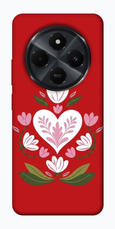 Чохол itsPrint Квітуче серце для Xiaomi Redmi 14C / Poco C75, love ukraine, купити оптом з доставкою
