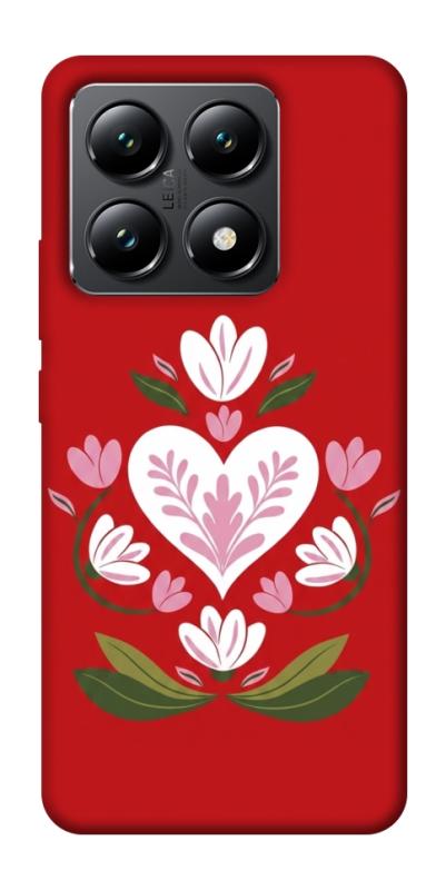 Чохол itsPrint Квітуче серце для Xiaomi 14T, love ukraine, купити оптом з доставкою