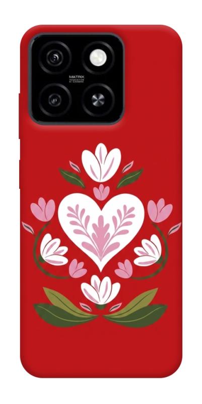 Чохол itsPrint Квітуче серце для ZTE Blade A55 4G, love ukraine, купити оптом з доставкою