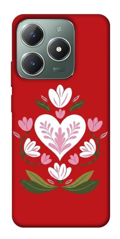 Чехол itsPrint Квітуче серце для Realme C61 4G, love ukraine, купить оптом с доставкой